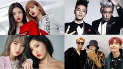 Jennie, Lisa, G-Dragon. T.O.P, Moonbyul, Hwasa, RM, Suga, J-Hope