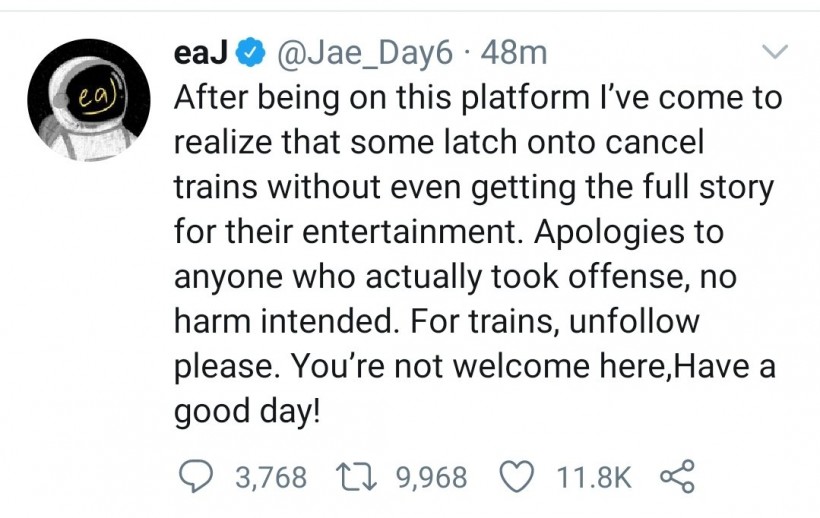 Fans Express Disappointment Over Day6 Jae’s Alleged Ableist Tweets – Read Apology Statement