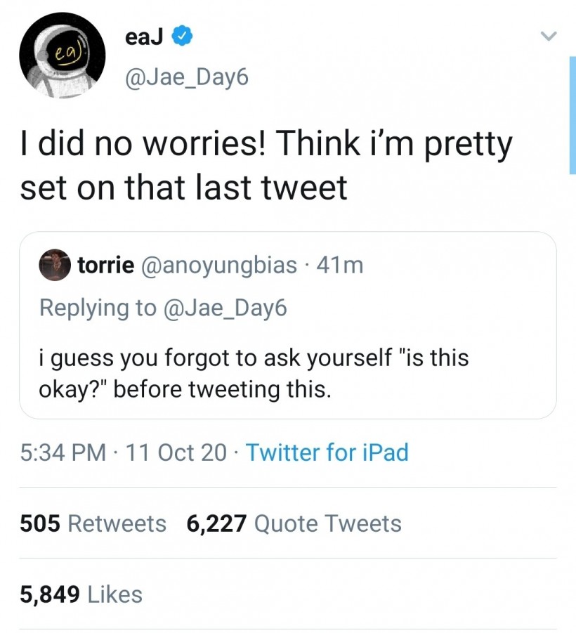 Fans Express Disappointment Over Day6 Jae’s Alleged Ableist Tweets – Read Apology Statement