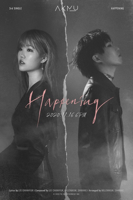 AKMU, comeback new song title'HAPPENING', Produced by Lee Chan-hyuk