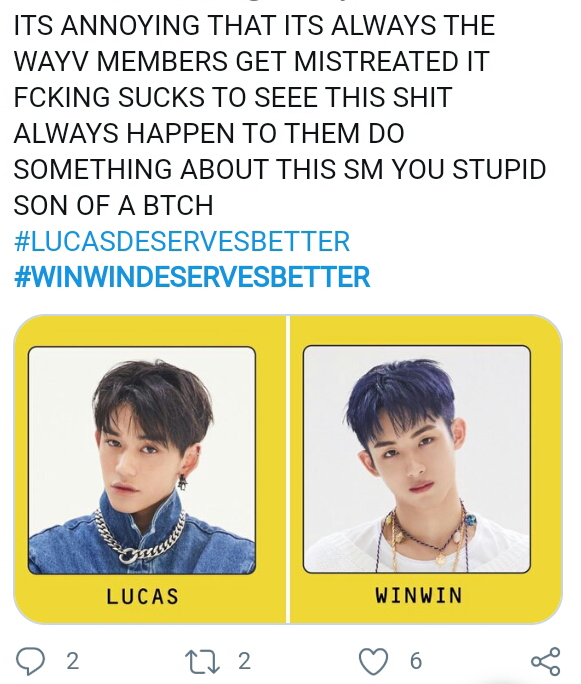 Lucas and Winwin Deserves Better; Alleged Unfair Song Distribution Anger Fans 