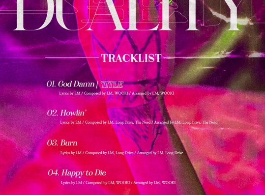 Tracklist for I.M's 