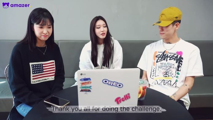 Bicycle Challenge Winner Reaction by Chung Ha and Amazer