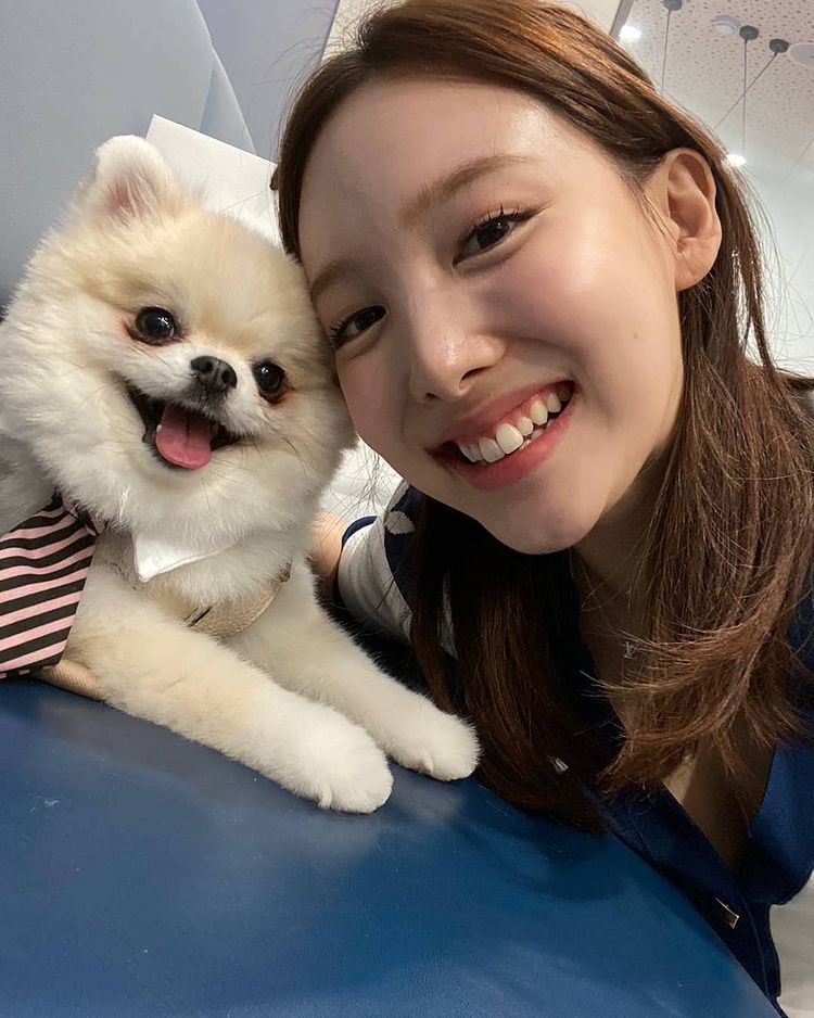 TWICE Nayeon, click with a puppy with 100% synchro rate