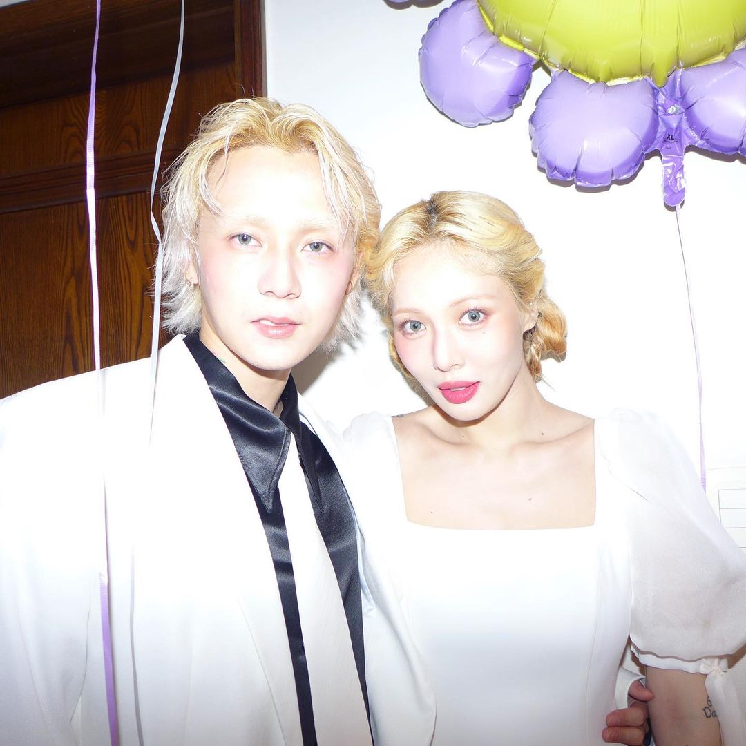 Did The Couple Tie The Knot Hyuna Posts Sweet Photos Of Her And Dawn Wearing White Dress And Suit Kpopstarz