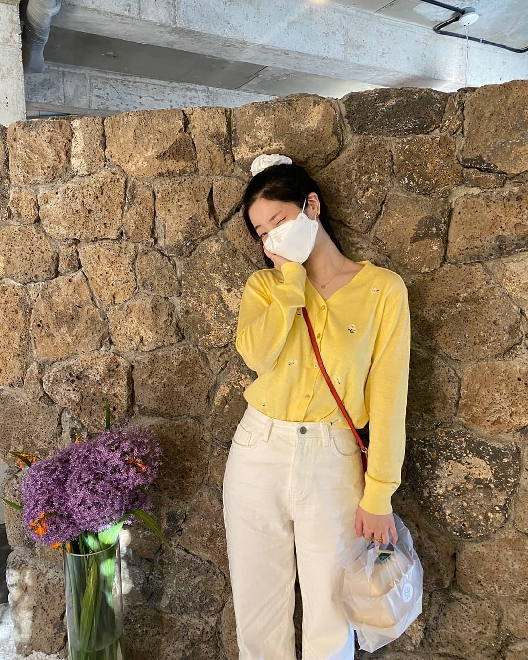 TWICE Dahyun, a yellow cardigan is also perfect.. Innocent and youthful charm