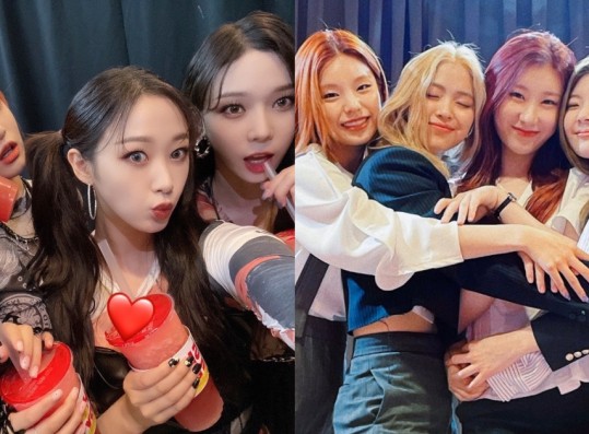 ITZY Gifts aespa Drinks at 2021 Dream Concert