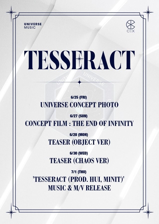 Tesseract Full Schedule