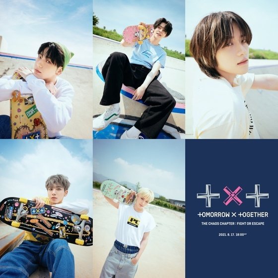 TXT, 2nd regular album repackage concept photo FIGHT version released