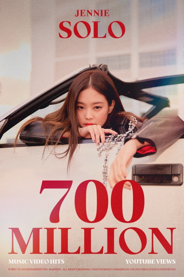 BLACKPINK Jennie 'SOLO' Exceeds 700 Million Views, First Korean Female ...