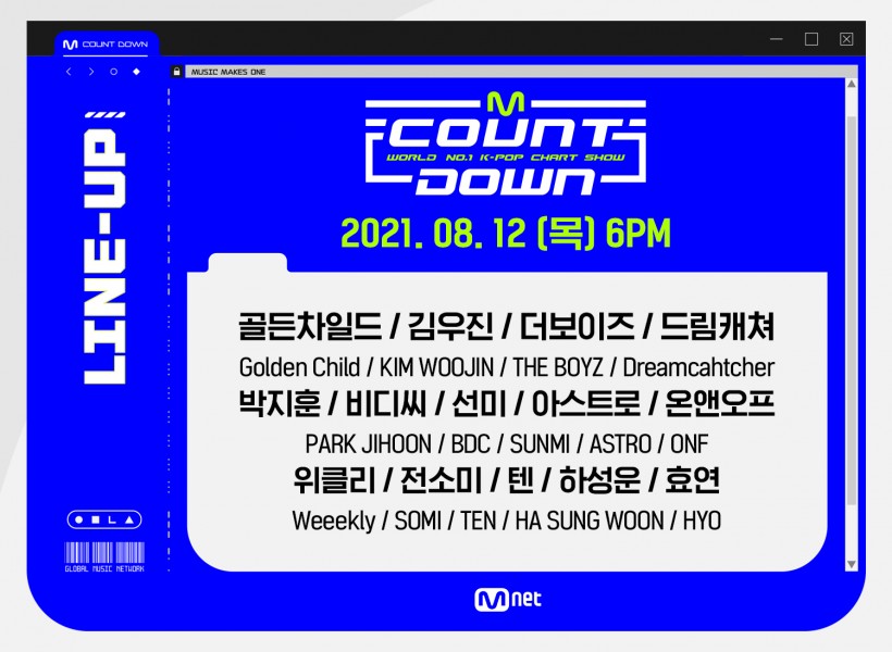 M countdown aug 12 line up