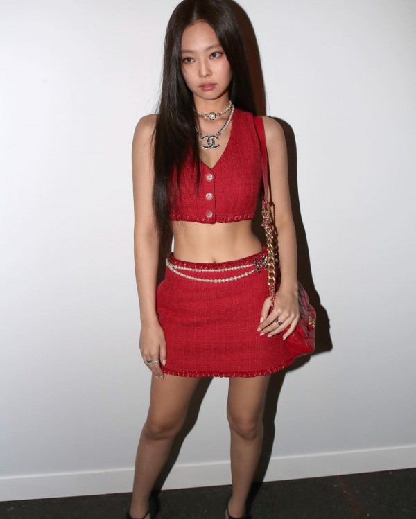 BLACKPINK's Jennie Rules the Chanel Front Row in Red-Hot Style in