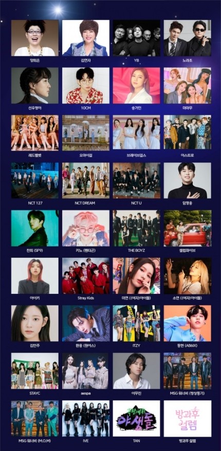 Performers at the 2021 MBC Gayo Daejejeon