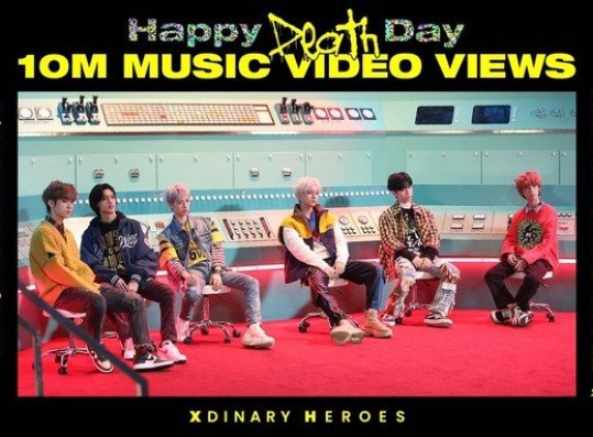 JYP band 'Xdinary Heroes' debut song 'Happy Death Day' MV surpasses 10 million views