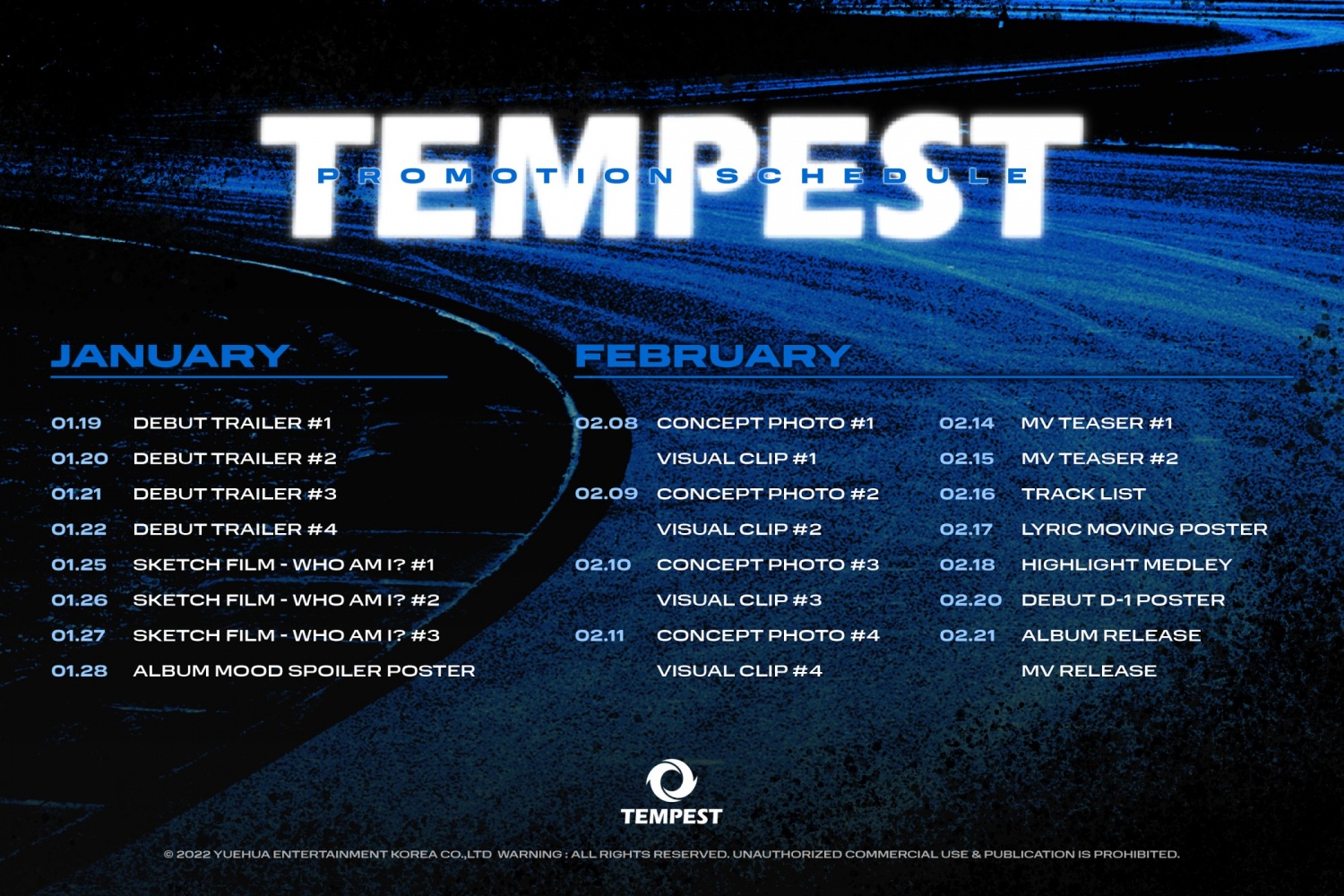 tempest debut schedule