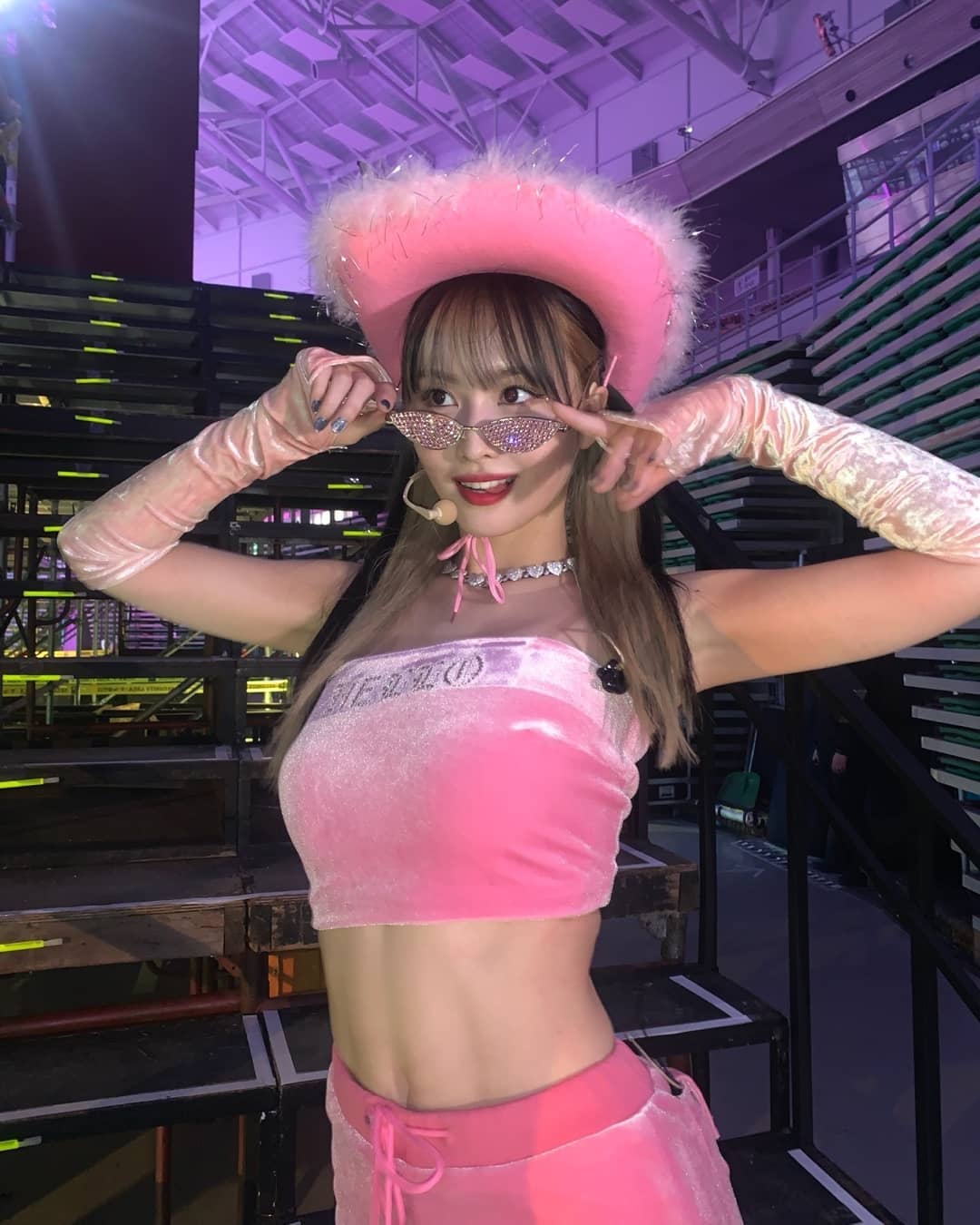 Momo pink hair