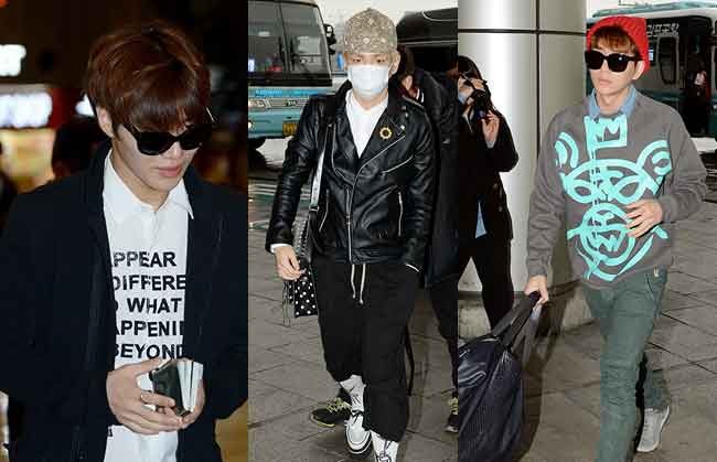 SHINee at Incheon Airport Leaving for 7th Single FIRE's Show Case in ...
