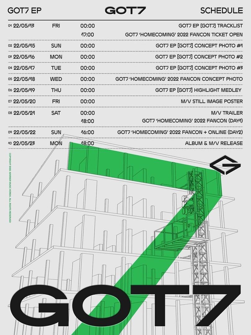 GOT7 comeback schedule