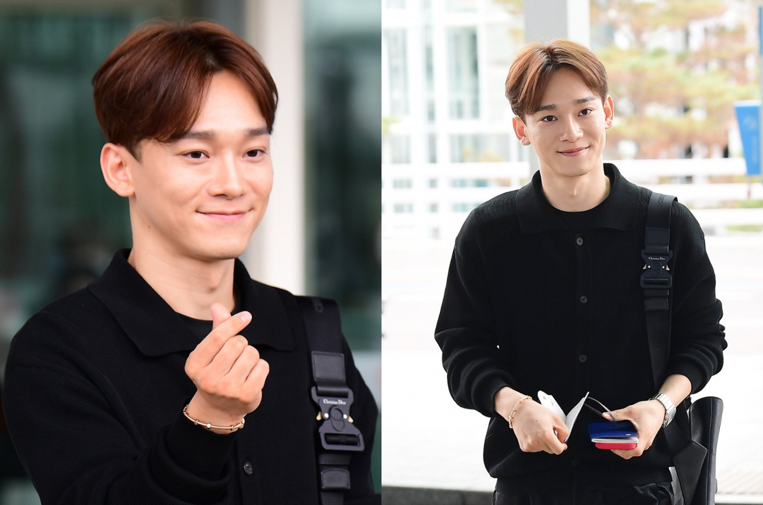 Чен (EXO) восхищает фанатов своим первым появлением в аэропорту после окончания военной службы