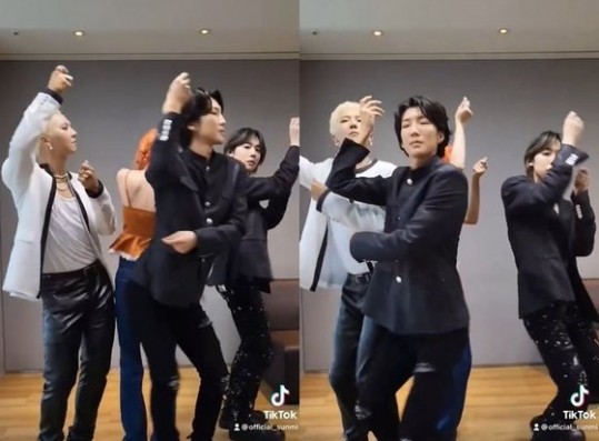 Sunmi, dancing surrounded by WINNER... Failing to hold back laughter