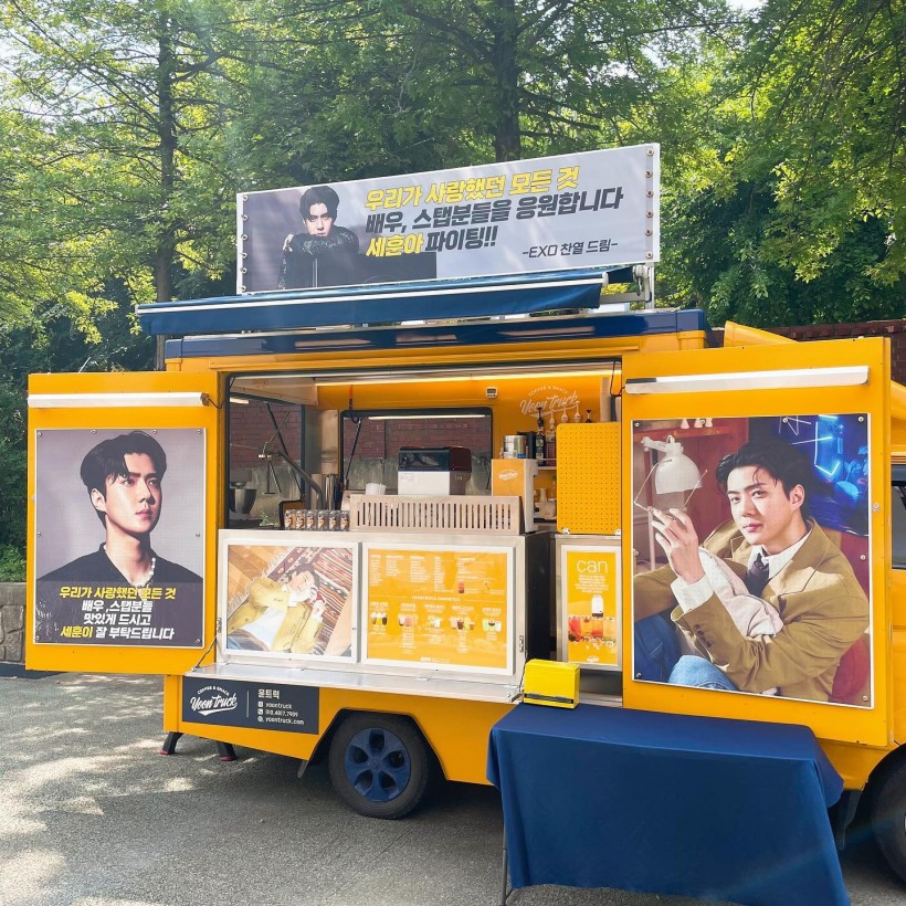 EXO Chanyeol Coffee Truck for Sehun