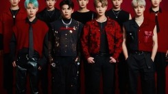 BLANK2Y, red version group concept photo released... Chic + Intense Charisma