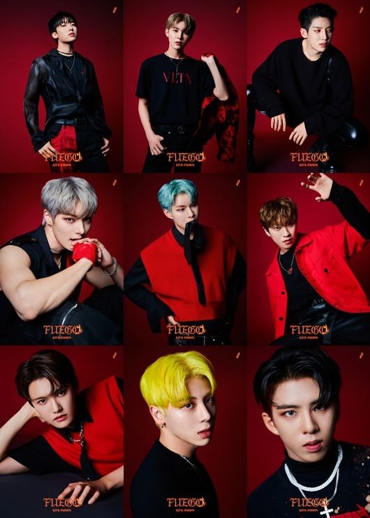 BLANK2Y, red version group concept photo released... Chic + Intense Charisma