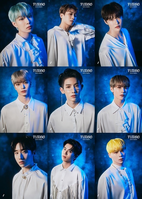 ‘D-7’ BLANK2Y, 9-person, 9-color, warm-hearted visual group concept photo