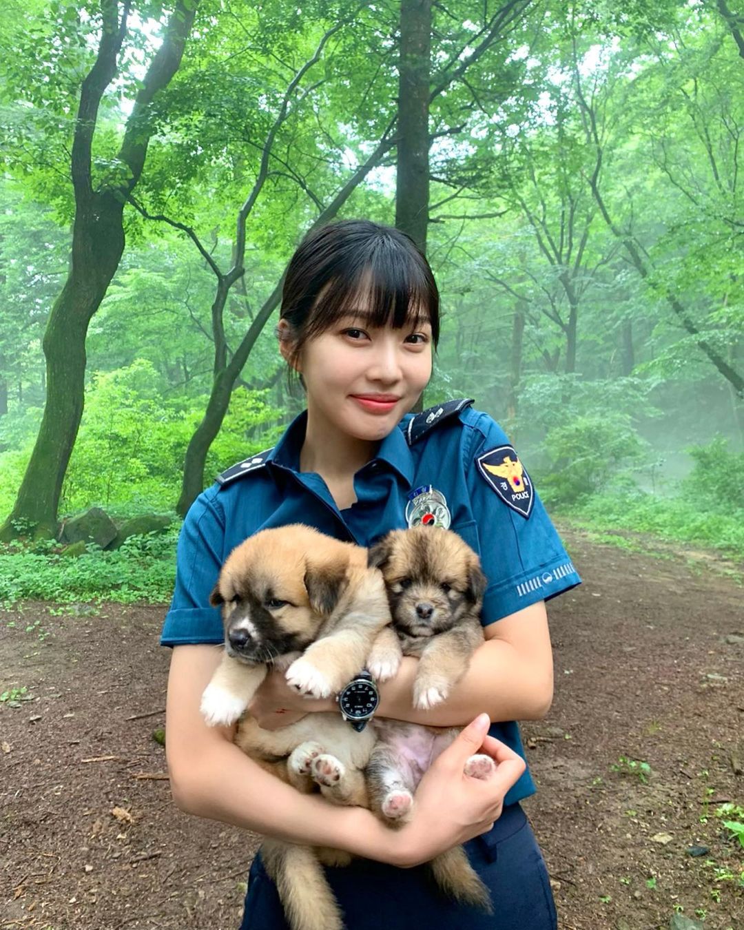 Joy, two puppies and cute appeal