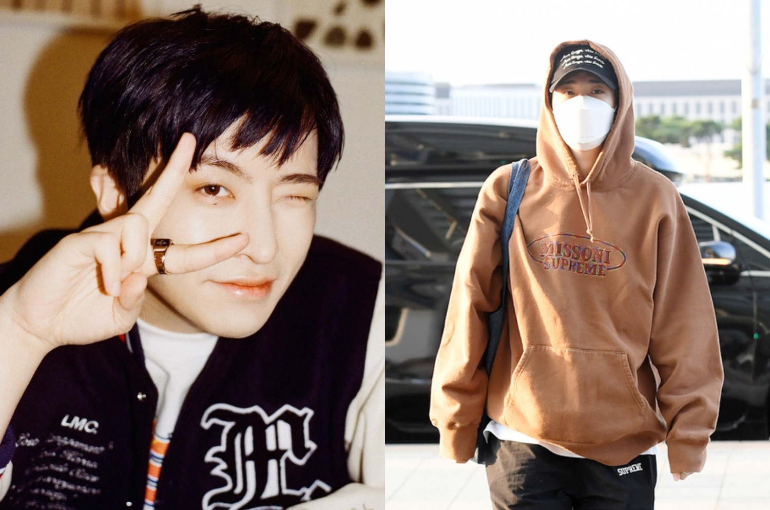 GOT7's fashion (fan account) on X: [190927] Youngjae • OFF WHITE - Diag  Waterfall Hoodie. It's available for $515 USD. • LOUIS VUITTON x SUPREME  Clutch Pouch Bag Pochette Jour GM”. It's