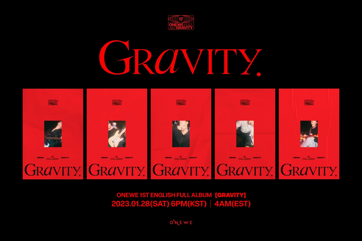 ONEWE, first English regular 'GRAVITY' group teaser release... intense + chic