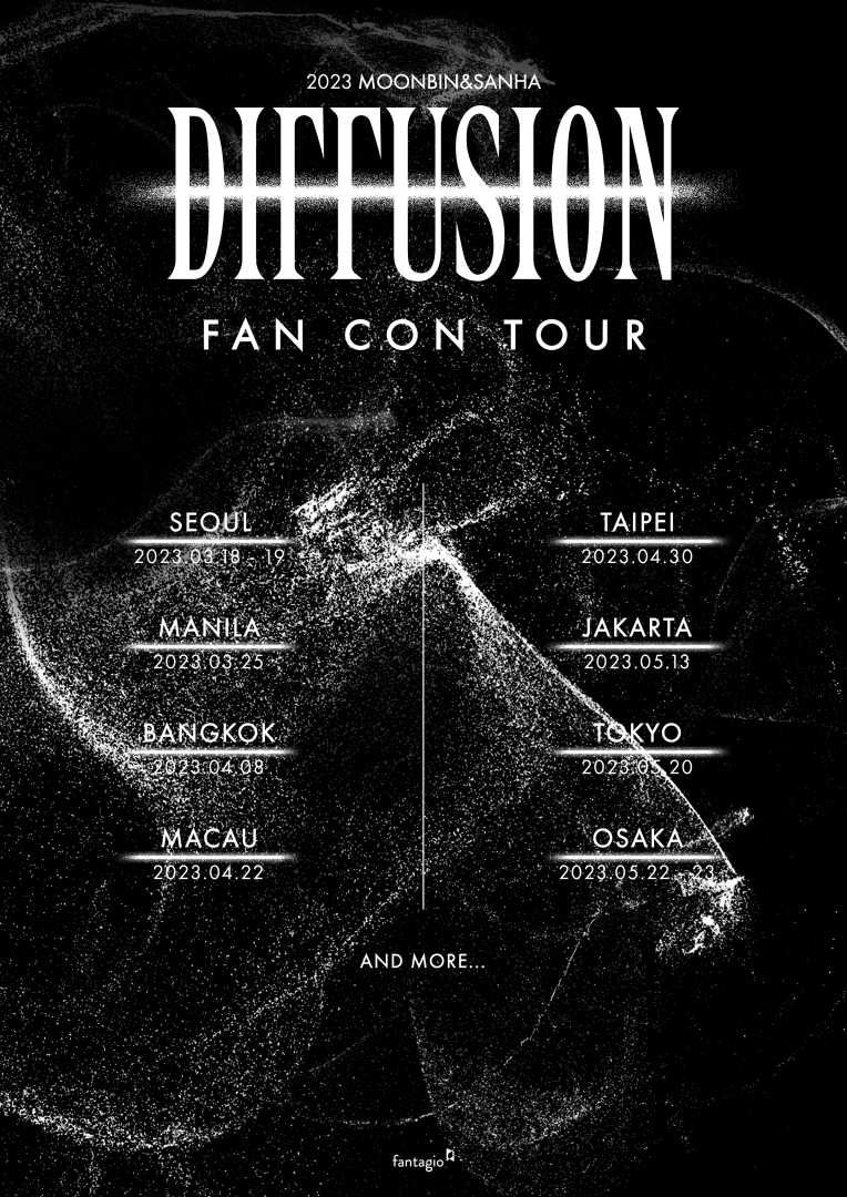 MOONBIN&SANHA Reveal ‘DIFFUSION’ Tour Schedule Poster