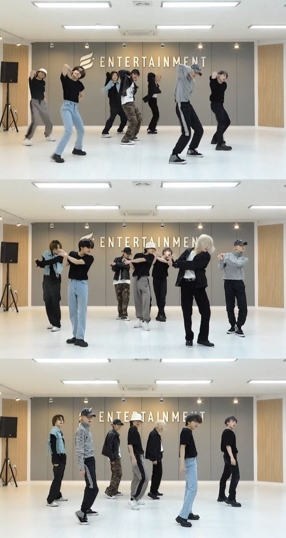 E'LAST 'Thrill' choreography video released... Sword dance in the practice room