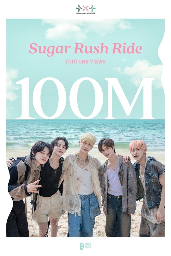 TXT's 'Sugar Rush Ride' MV breaks through 100 million views... the fifth record