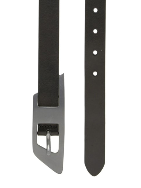 Leather belt with logo buckle from Diesel