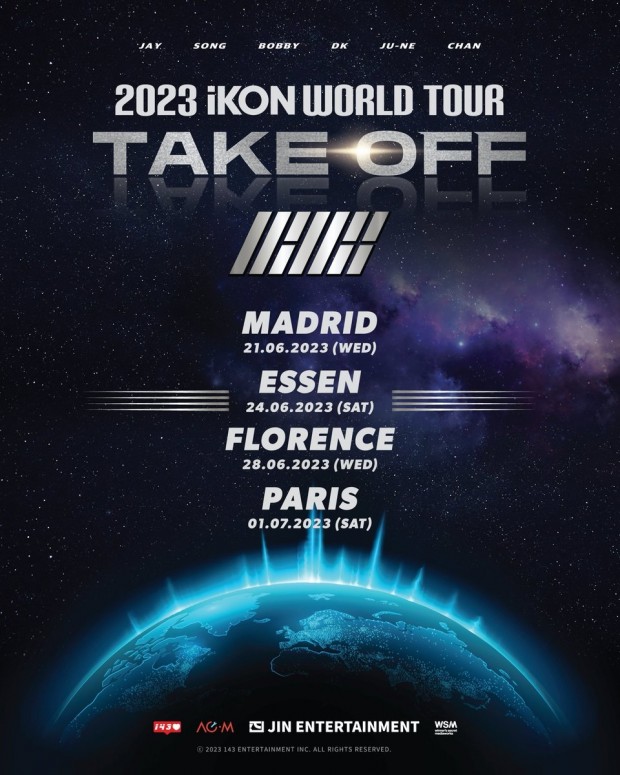 iKON annonce la première série d'arrêts de concert pour '2023 iKON WORLD TOUR TAKE OFF'