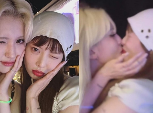 SHOCKING: HyunA & Jeon Somi's Unexpected Kiss Leaves Stans Speechless!