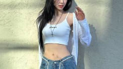 ITZY Yuna, white tank top + jeans… 'Summer look of truth'