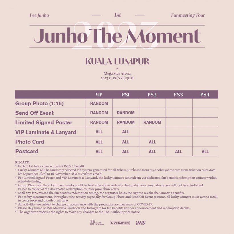 LEE JUNHO 1st FANMEETING TOUR <JUNHO THE MOMENT 2023> IN KUALA LUMPUR