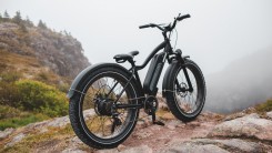 Black and gray mountain bike on ground during daytime