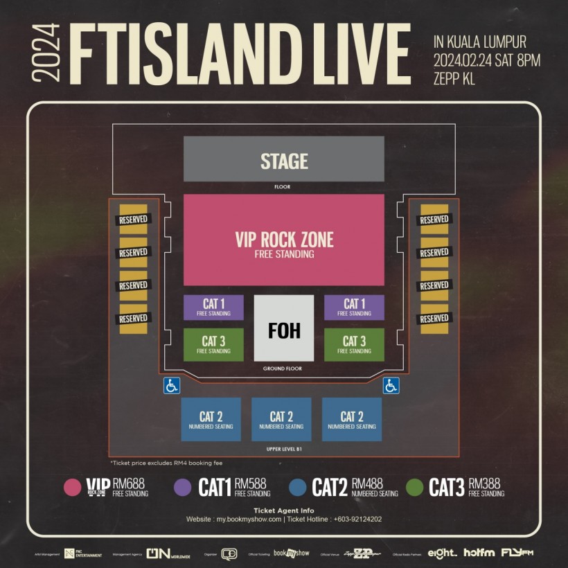 FTISLAND Unveils Ticket Prices, Seating Plan, Fan Benefits for 2024 FT