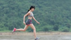 Girl jogging