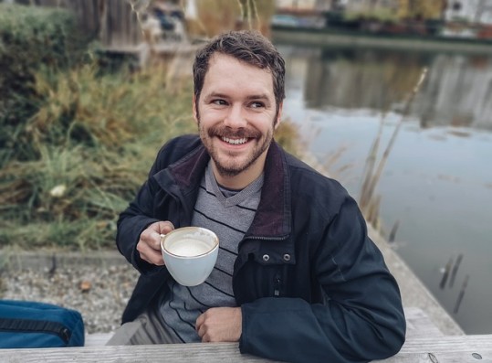 Guy having coffee