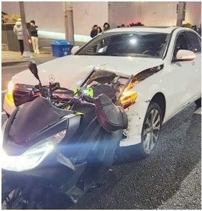 DJ crashed her car on deliveryman’s motorbike