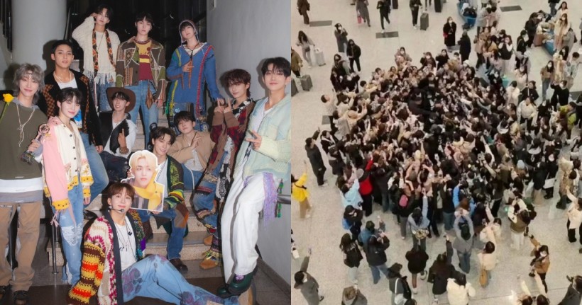 SEVENTEEN Members Crowded at Airport + Alarming Scene Sparks Concerns for Safety