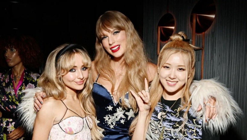 Taylor with Blackpink's Rosé and Sabrina Carpenter at VMAs after party