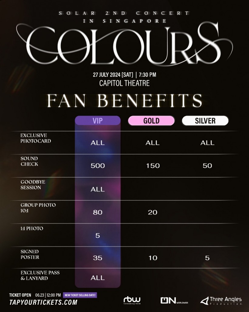 Solar 2nd Concert [COLOURS] In Singapore