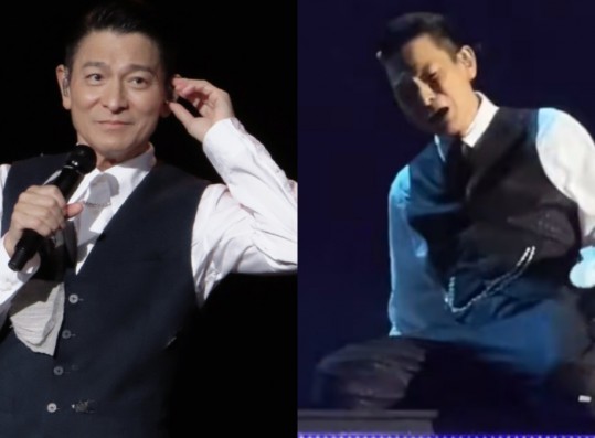 Andy Lau Nearly Experiences Dangerous 4m-High Fall During Latest Concert