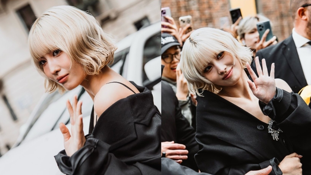 TWICE Momo Turns Heads With Gorgeous Blonde Bob In Milan Fashion Week: ‘She’s Too Powerful’