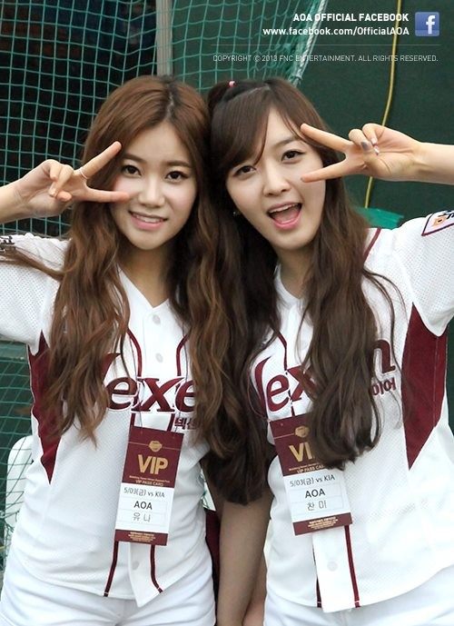 Aoa Wears Cute Baseball Uniform So Cute Photos Kpopstarz